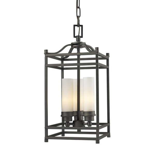 Z-Lite Altadore 3 Light Pendant, Bronze & Matte Opal 181-3 - main
